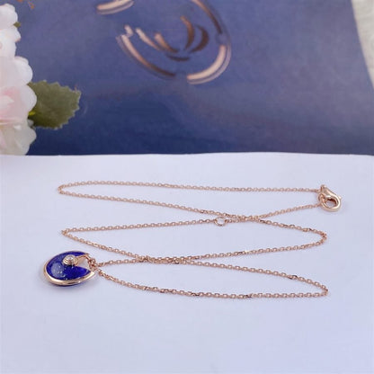 [⭐Hevara Jewelry]AMULETTE ROSE GOLD AGATE NECKLACE
