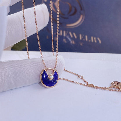 [⭐Hevara Jewelry]AMULETTE ROSE GOLD AGATE NECKLACE