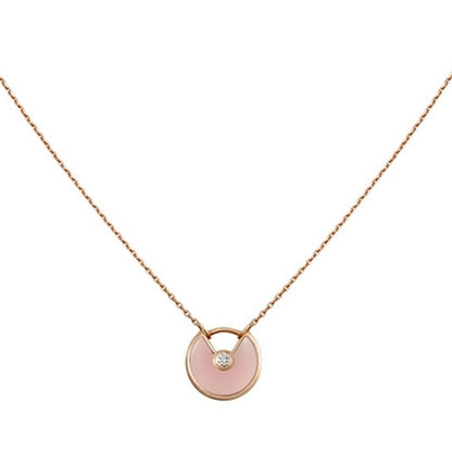 [⭐Hevara Jewelry]AMULETTE ROSE GOLD PINK MOP NECKLACE