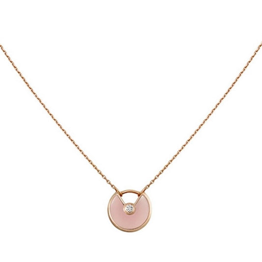 [⭐Hevara Jewelry]AMULETTE ROSE GOLD PINK MOP NECKLACE