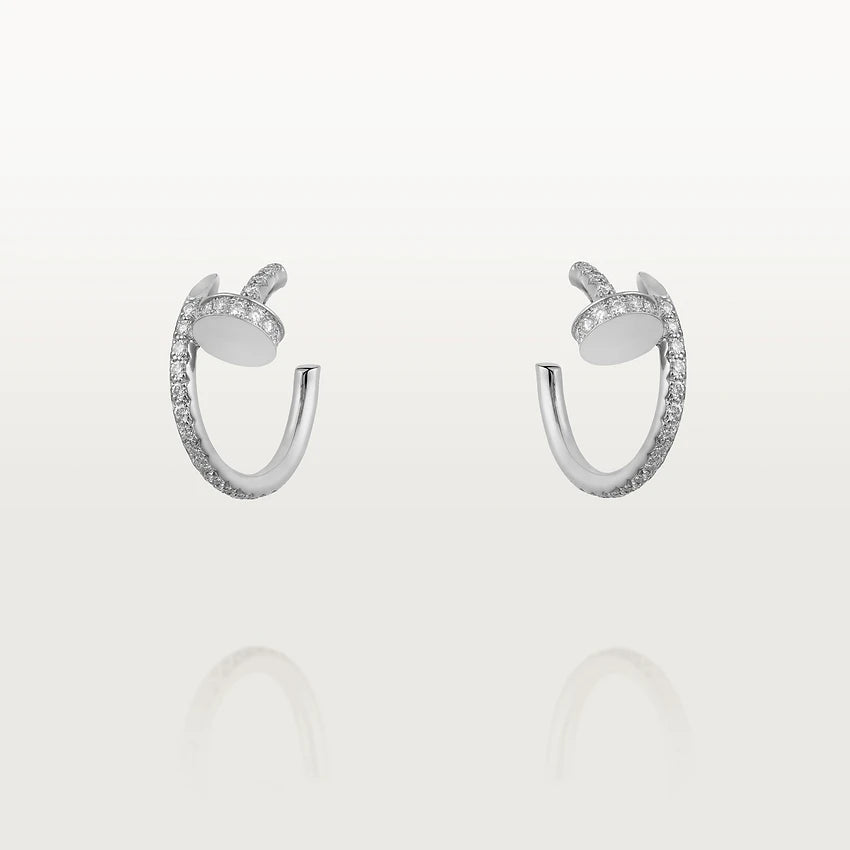 [⭐Hevara Jewelry]JUSTE EARRINGS 12.75MM SILVER DIAMOND