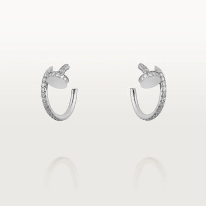 [⭐Hevara Jewelry]JUSTE EARRINGS 12.75MM SILVER DIAMOND