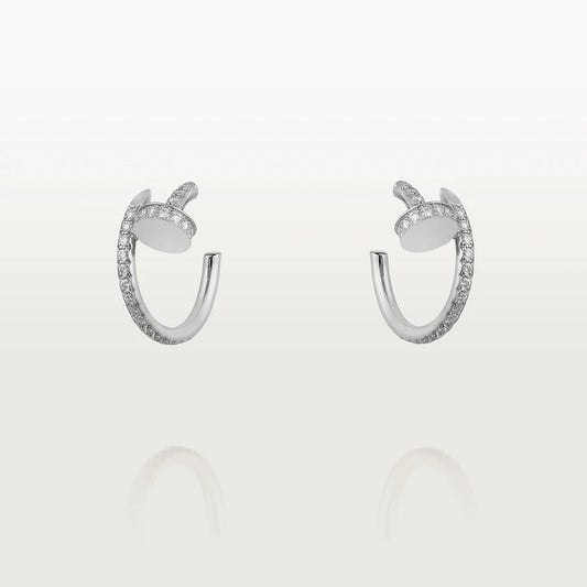 [⭐Hevara Jewelry]JUSTE EARRINGS 12.75MM SILVER DIAMOND