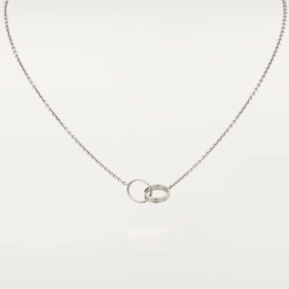 [⭐Hevara Jewelry]LOVE NECKLACE PINK GOLD AND SILVER