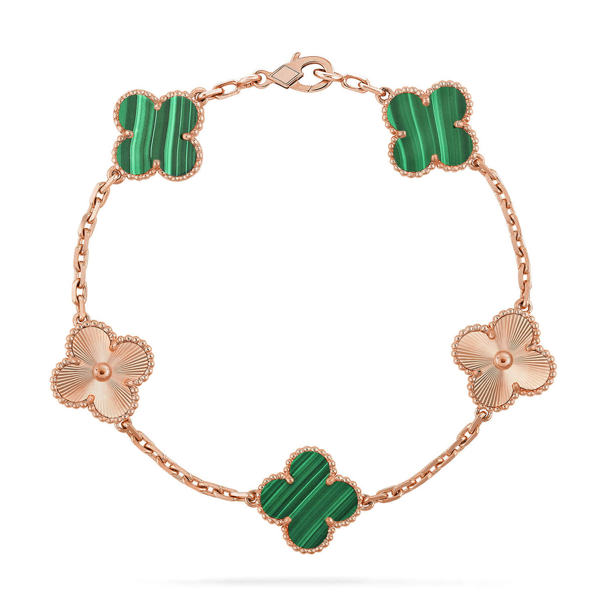 [⭐Hevara Jewelry] CLOVER 5 MOTIF MALACHITE BRACELET COLLECTION