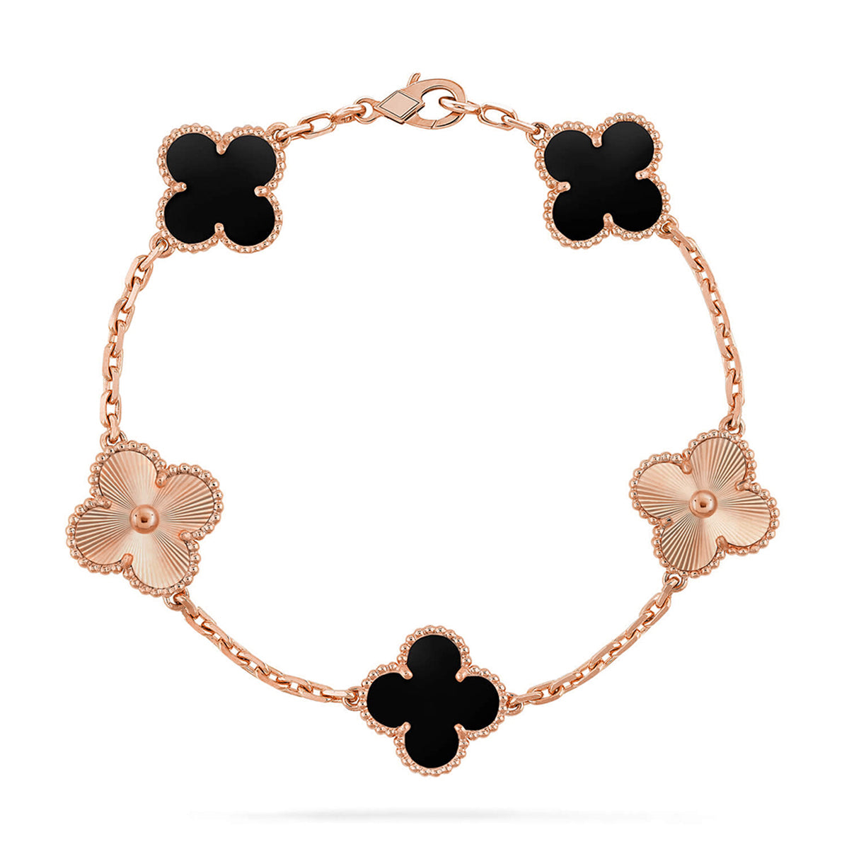 [⭐Hevara Jewelry] CLOVER 5 MOTIF ONYXS BRACELET COLLECTION