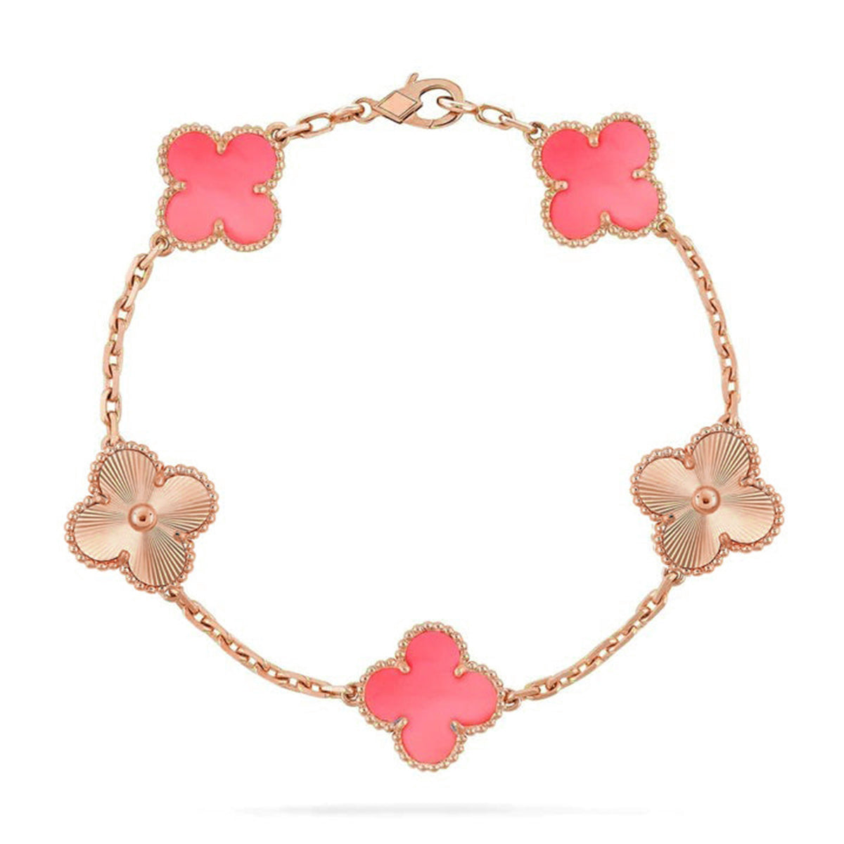[⭐Hevara Jewelry] CLOVER 5 MOTIFS  PINK MOP BRACELET COLLECTION