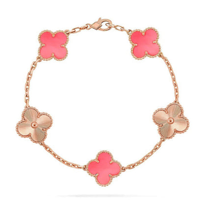 [⭐Hevara Jewelry] CLOVER 5 MOTIFS  PINK MOP BRACELET COLLECTION