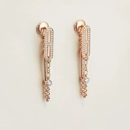 [⭐Hevara Jewelry]CHAINE CHAOS DIAMOND DROP EARRINGS