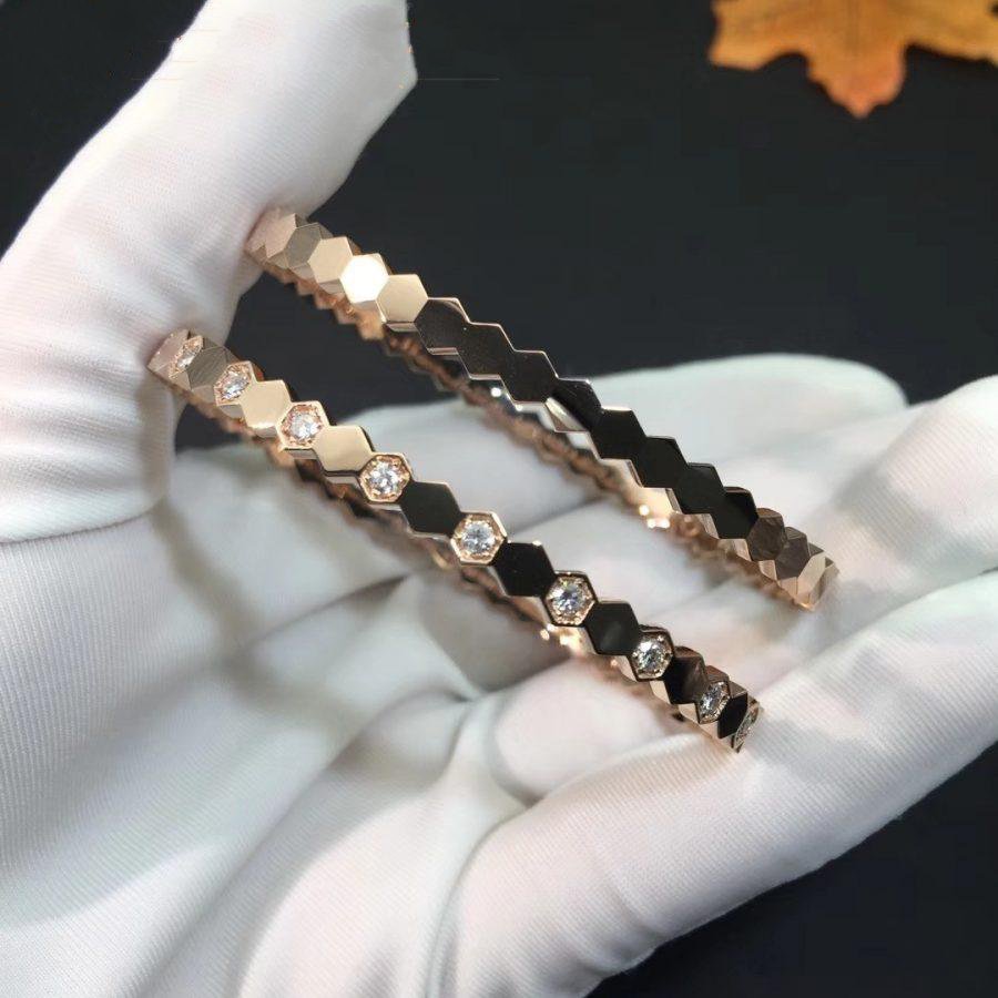 [⭐Hevara Jewelry]BEE LOVE PINK GOLD DIAMOND BRACELET