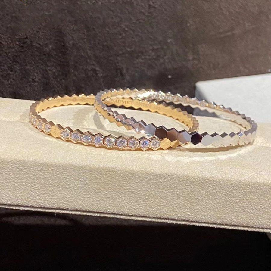 [⭐Hevara Jewelry]BEE LOVE GOLD BRACELET FULL DIAMOND