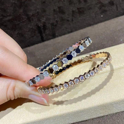 [⭐Hevara Jewelry]BEE LOVE GOLD BRACELET FULL DIAMOND