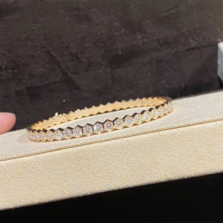[⭐Hevara Jewelry]BEE LOVE GOLD BRACELET FULL DIAMOND