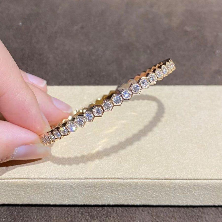 [⭐Hevara Jewelry]BEE LOVE GOLD BRACELET FULL DIAMOND
