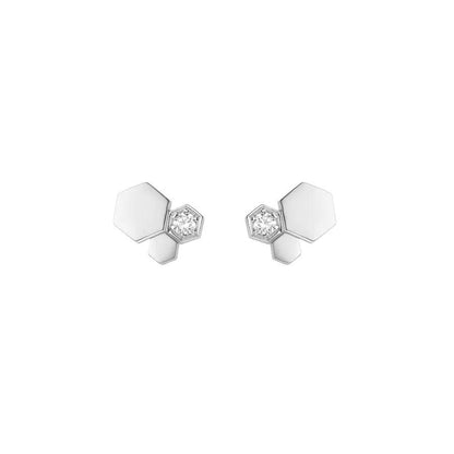 [⭐Hevara Jewelry]BEE LOVE SILVER DIAMOND EARRINGS