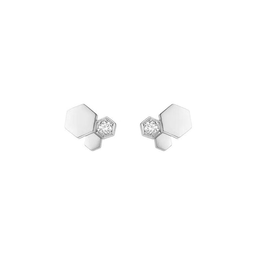 [⭐Hevara Jewelry]BEE LOVE SILVER DIAMOND EARRINGS