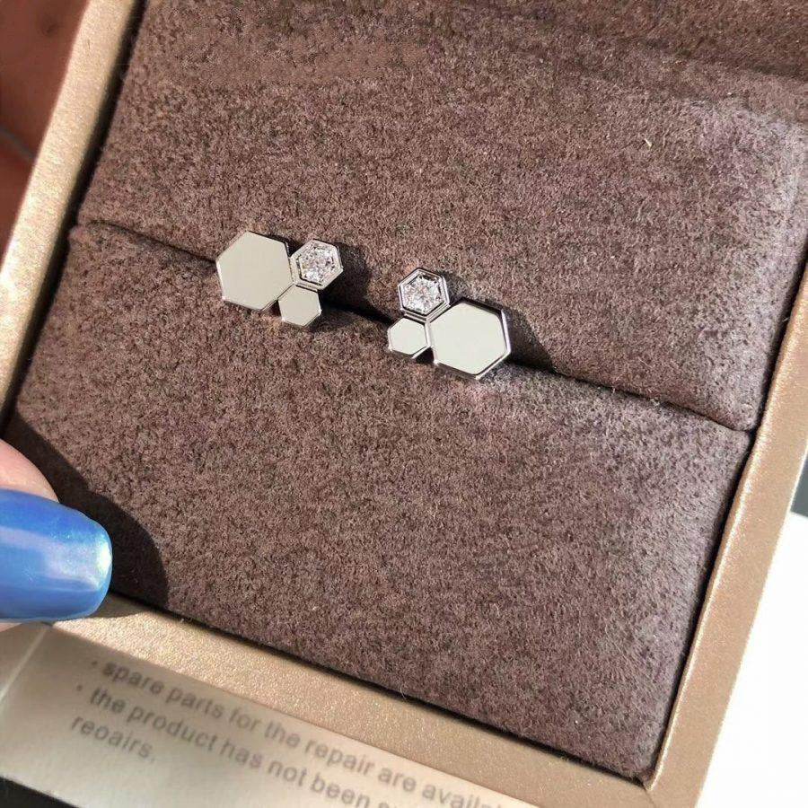 [⭐Hevara Jewelry]BEE LOVE SILVER DIAMOND EARRINGS
