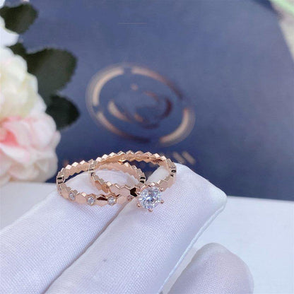 [⭐Hevara Jewelry]BEE LOVE RING PINK GOLD 1 DIAMOND