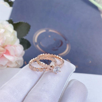 [⭐Hevara Jewelry]BEE LOVE RING PINK GOLD 1 DIAMOND