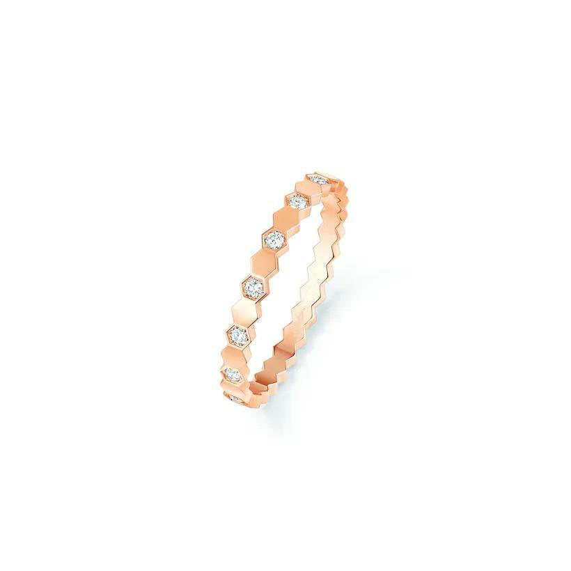 [⭐Hevara Jewelry]BEE LOVE RING PINK GOLD DIAMOND