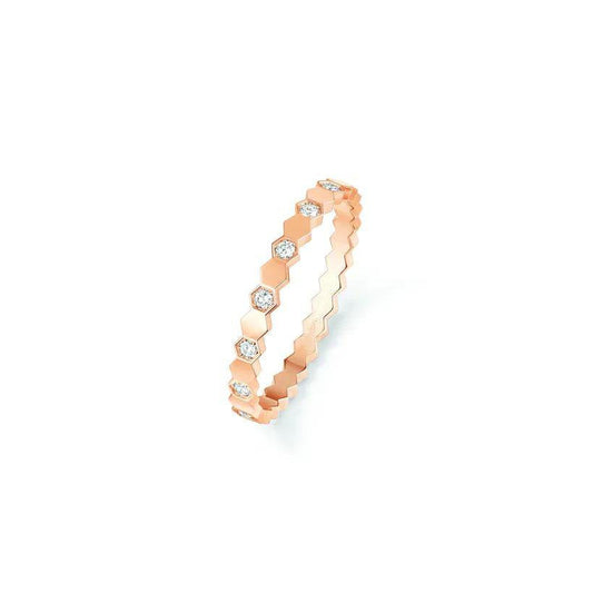 [⭐Hevara Jewelry]BEE LOVE RING PINK GOLD DIAMOND