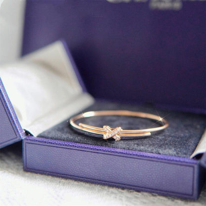 [⭐Hevara Jewelry]JEUX DE BRACELET PINK GOLD DIAMONDS