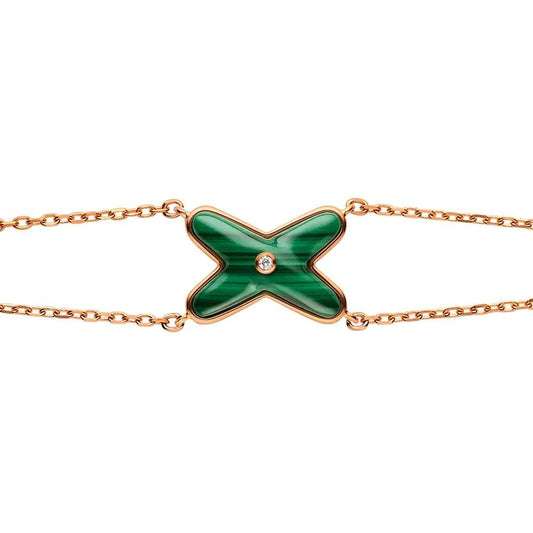 [⭐Hevara Jewelry]JEUX BRACELET MALACHITE PINK GOLD 1 DIAMOND