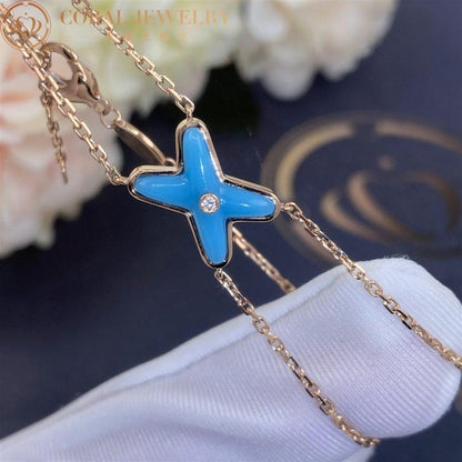 [⭐Hevara Jewelry]JEUX BRACELET TURQUOISE PINK GOLD 1 DIAMOND