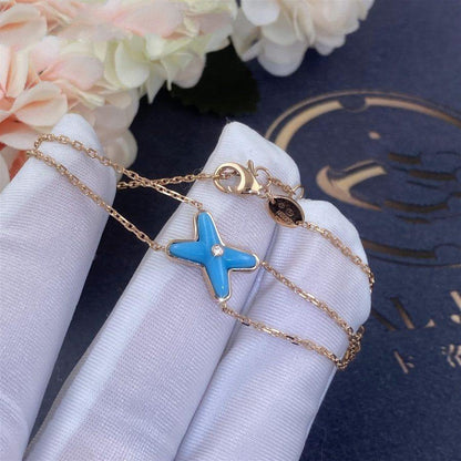 [⭐Hevara Jewelry]JEUX BRACELET TURQUOISE PINK GOLD 1 DIAMOND