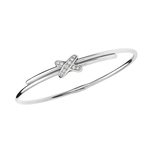 [⭐Hevara Jewelry]JEUX DE BRACELET SILVER DIAMONDS