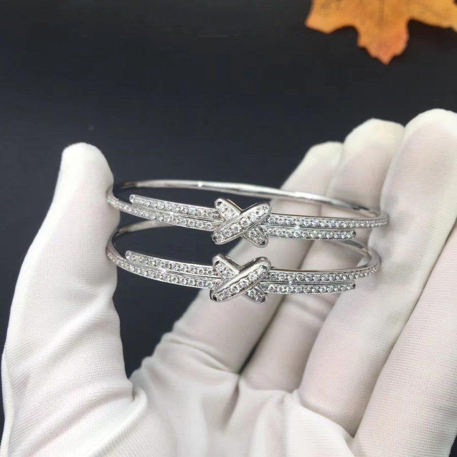 [⭐Hevara Jewelry]JEUX DE BRACELET DIAMONDS SILVER