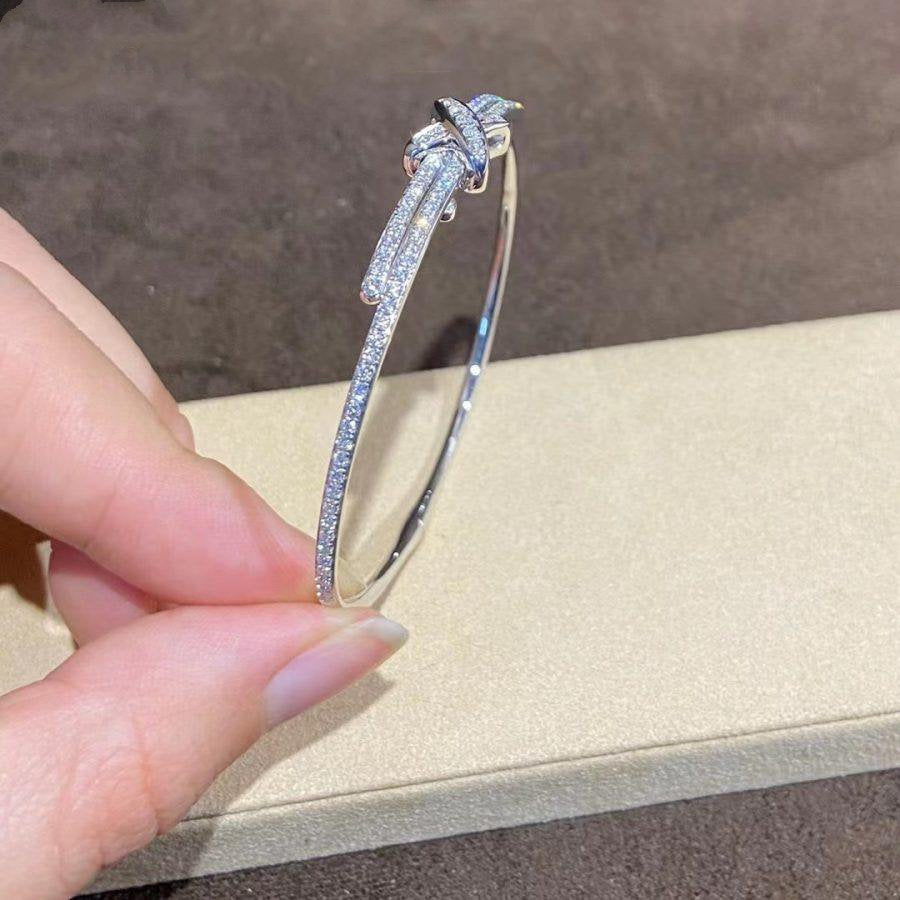 [⭐Hevara Jewelry]JEUX DE BRACELET DIAMONDS SILVER