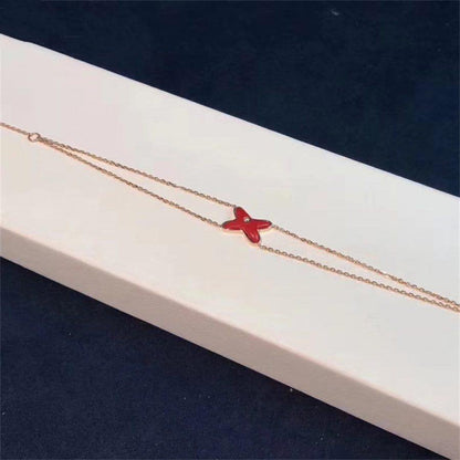 [⭐Hevara Jewelry]JEUX BRACELET CARNELIAN PINK GOLD 1 DIAMOND