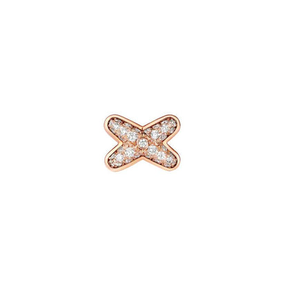 [⭐Hevara Jewelry]JEUX DE PINK GOLD DIAMOND EARRINGS