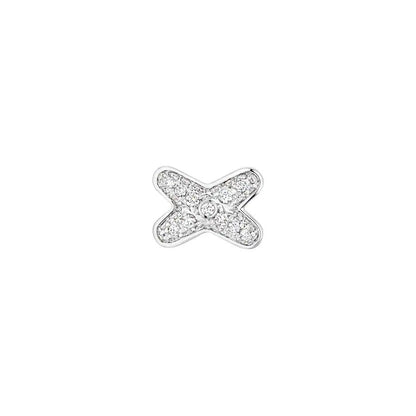 [⭐Hevara Jewelry]JEUX DE SILVER DIAMOND EARRINGS