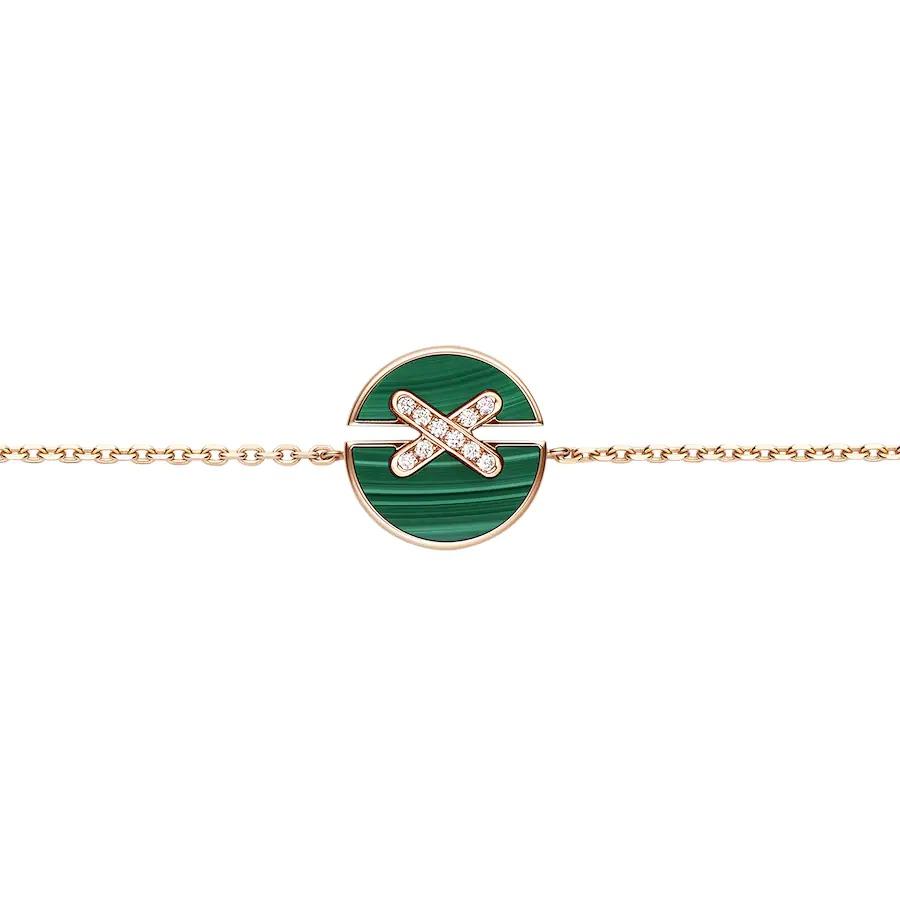 [⭐Hevara Jewelry]JEUX DE BRACELET MALACHITE PINK GOLD DIAMONDS
