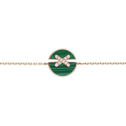 [⭐Hevara Jewelry]JEUX DE BRACELET MALACHITE PINK GOLD DIAMONDS