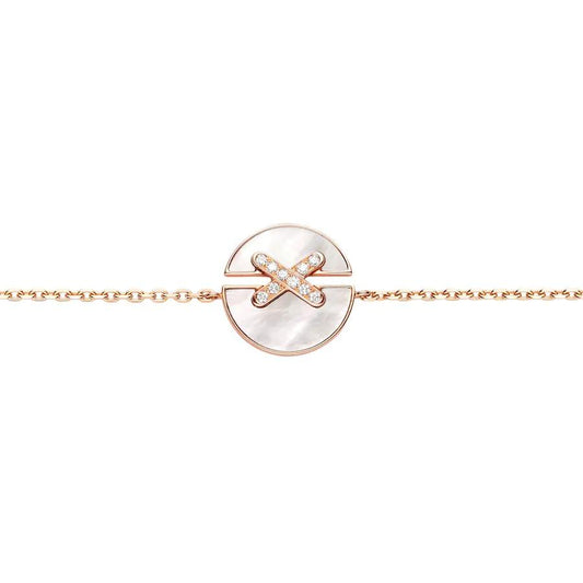 [⭐Hevara Jewelry]JEUX DE BRACELET MOP PINK GOLD DIAMONDS