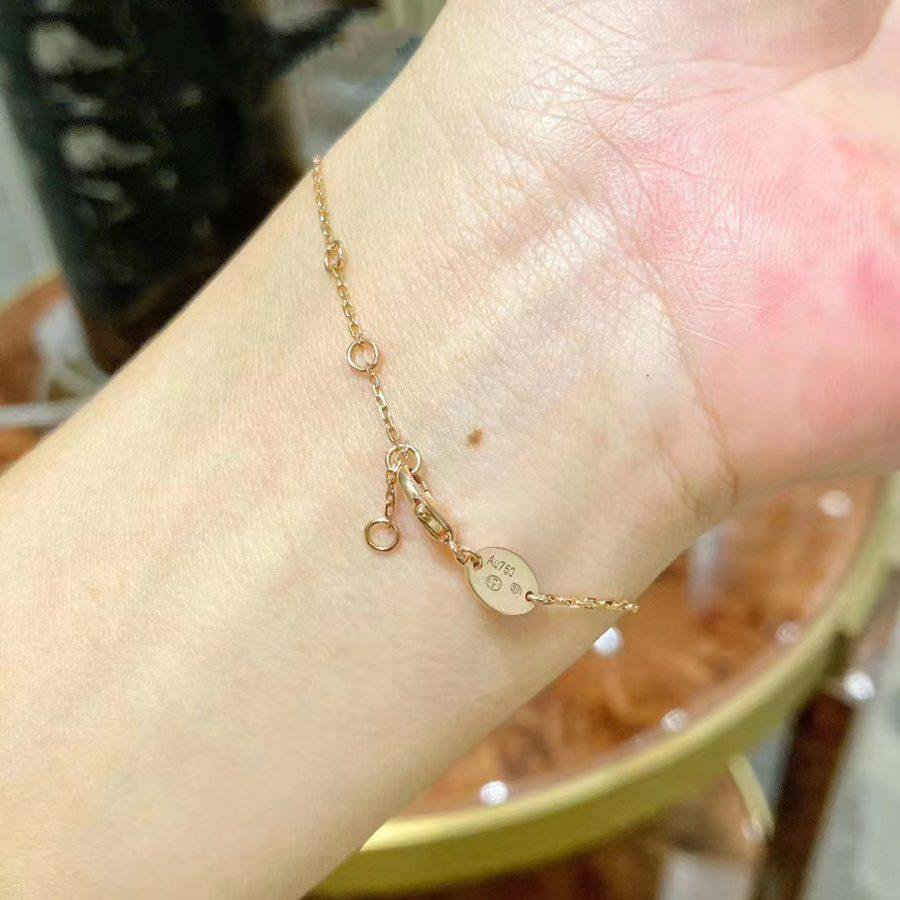 [⭐Hevara Jewelry]JEUX DE BRACELET MOP PINK GOLD DIAMONDS