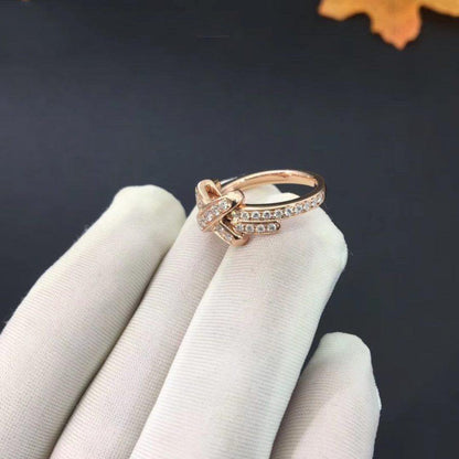 [⭐Hevara Jewelry]JEUX DE RING PINK GOLD DIAMOND