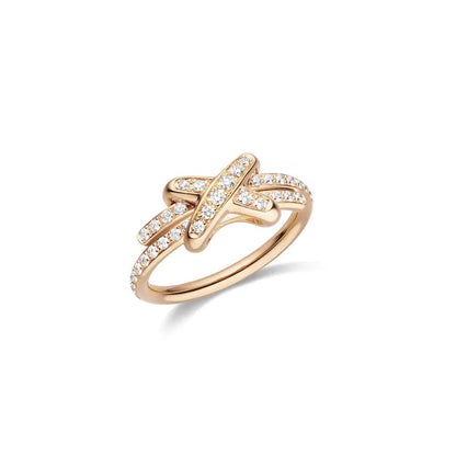 [⭐Hevara Jewelry]JEUX DE RING PINK GOLD DIAMOND