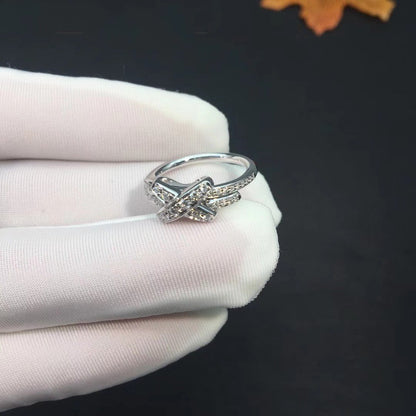 [⭐Hevara Jewelry]JEUX DE SILVER DIAMOND RING