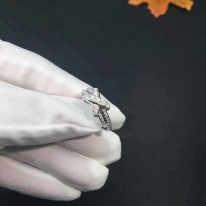 [⭐Hevara Jewelry]JEUX DE SILVER DIAMOND RING