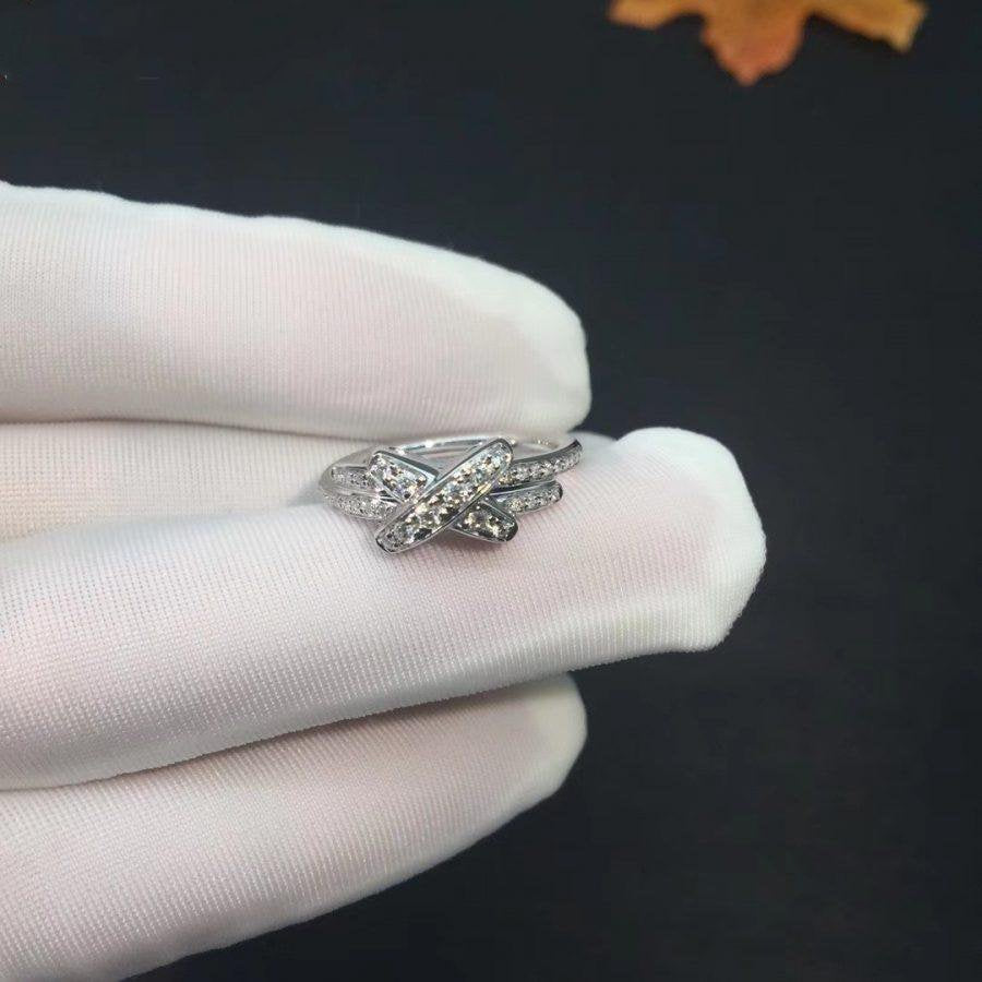 [⭐Hevara Jewelry]JEUX DE SILVER DIAMOND RING