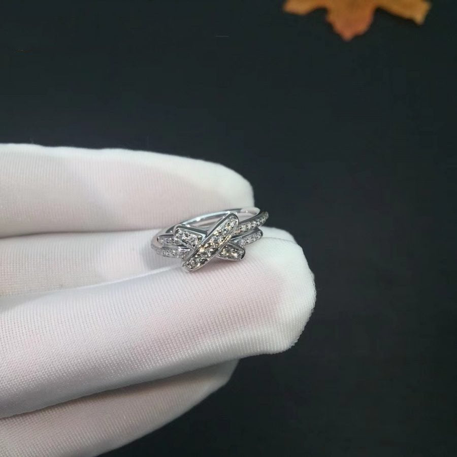 [⭐Hevara Jewelry]JEUX DE SILVER DIAMOND RING