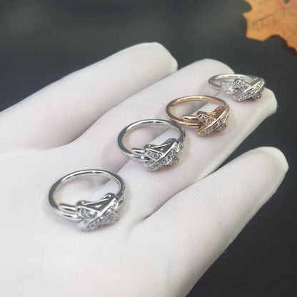 [⭐Hevara Jewelry]JEUX DE SILVER DIAMOND RING