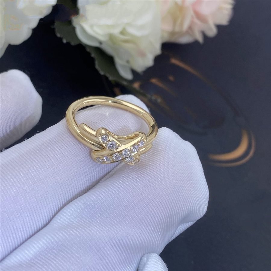 [⭐Hevara Jewelry]JEUX DE GOLD DIAMOND RING