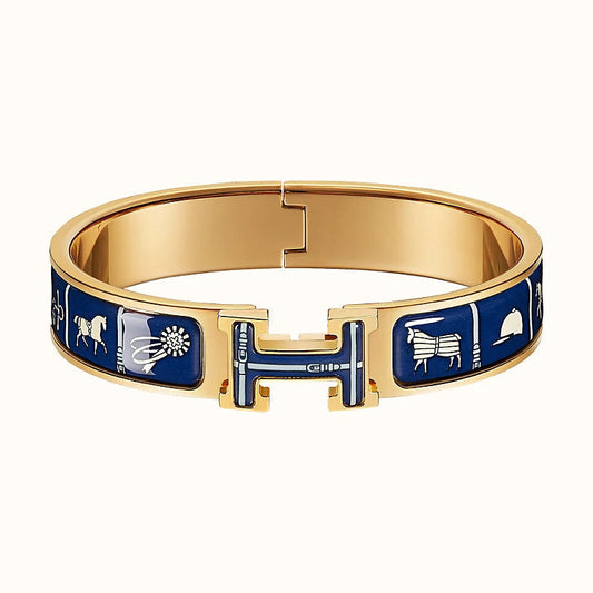 [⭐Hevara Jewelry]H COUVERTURES DARK BLUE BRACELET