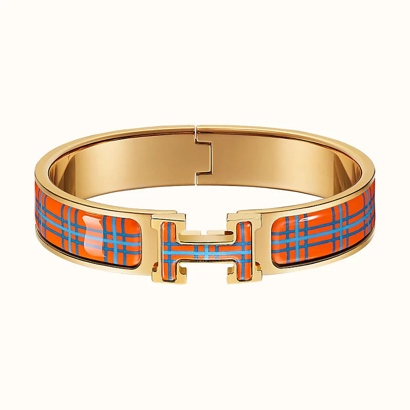 [⭐Hevara Jewelry]H TARTAN BRACELET 12MM