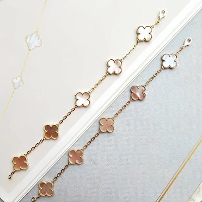 [⭐Hevara Jewelry] CLOVER 5 MOTIFS  PINK MOP BRACELET COLLECTION